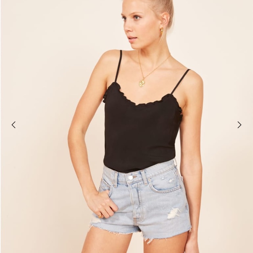 NWT Reformation fiddle tank black L
